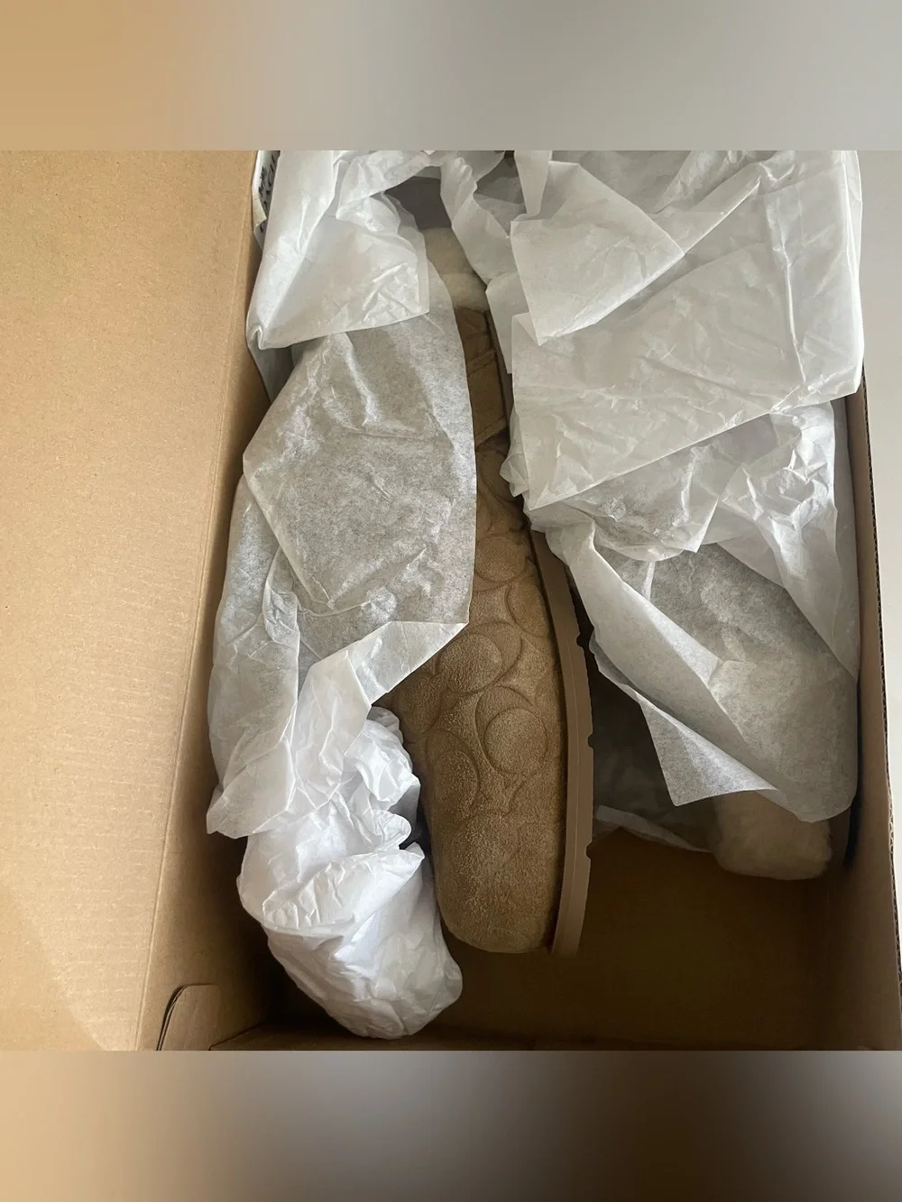 NWT Coach Buckle Clog in Tobacco color. Men’s size 10D. Wool insoles